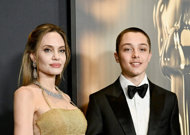 Angelina Jolie, kırmızı halıda oğlu Knox Jolie Pitt ile yürüdü